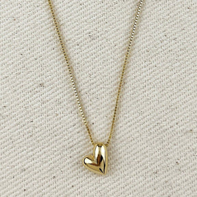 18k Gold Filled Uneven Heart Necklace