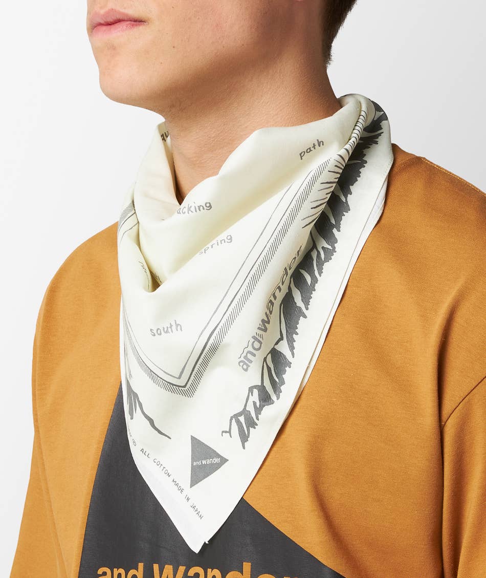 Reflective Words Bandanna in Off White