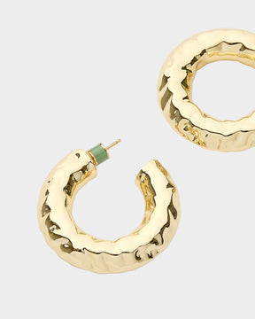 1.25" Perfect Crunch Hoops in Gold