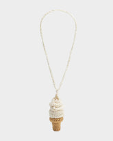 Ice Cream Ivory Crochet Bag Charm