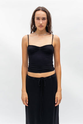 Eva Viscose Spaghetti Strap Camisole in Black