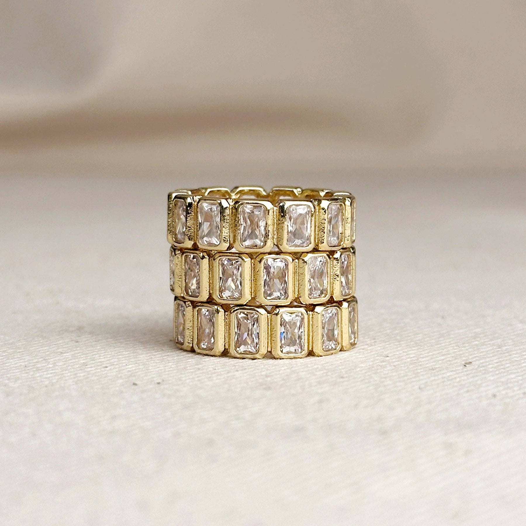 18k Gold Filled Crystal Ring