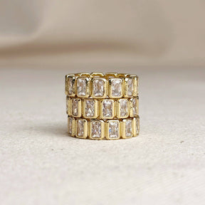 18k Gold Filled Crystal Ring