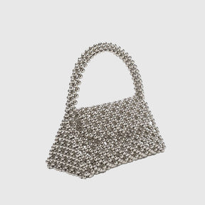 Morgan Silver Beaded Top Handle Bag