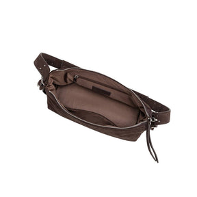 Valeria Chocolate Recycled Vegan Suede Shoulder Bag