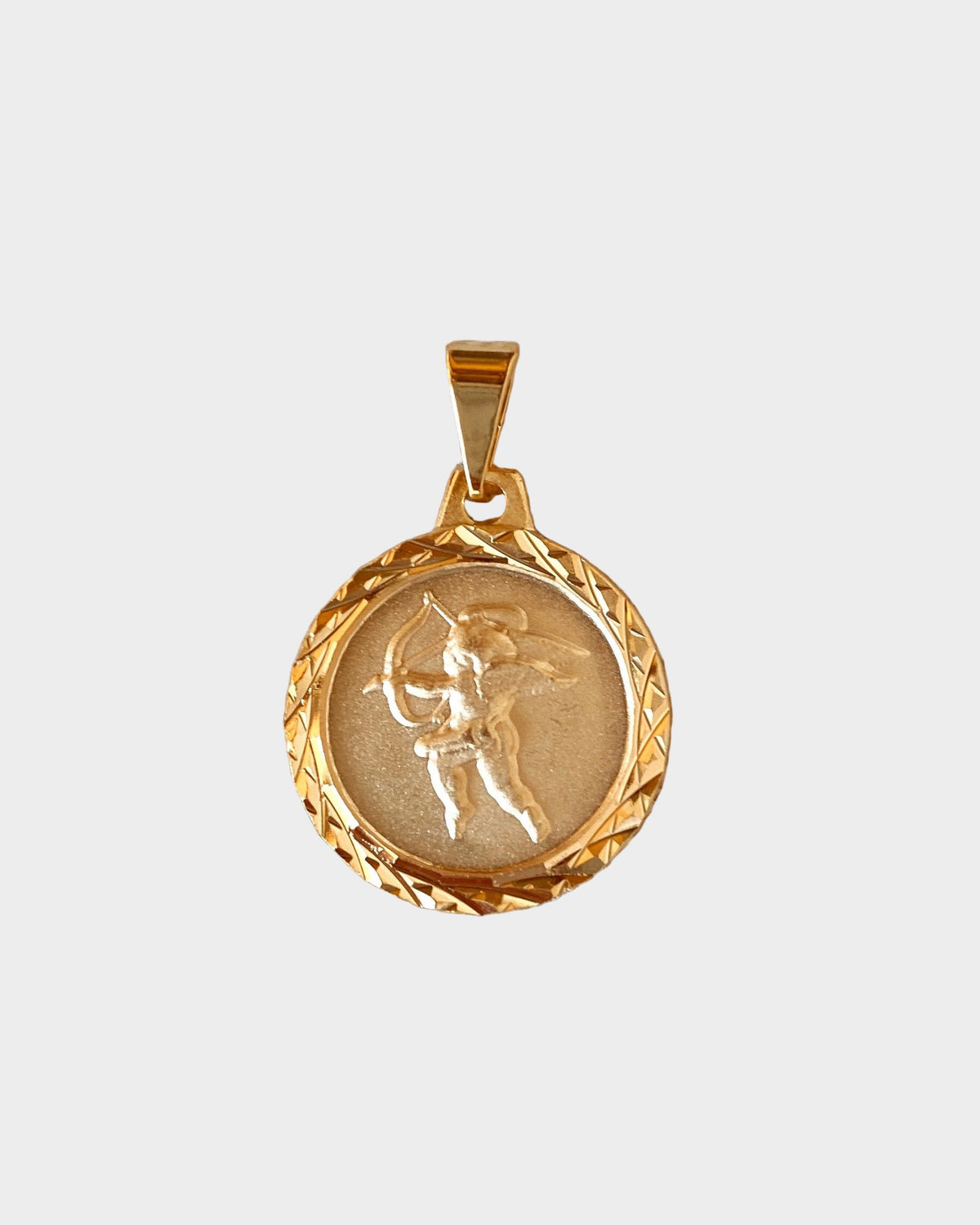 18k Gold Filled Diamond Cut Cupid Pendant