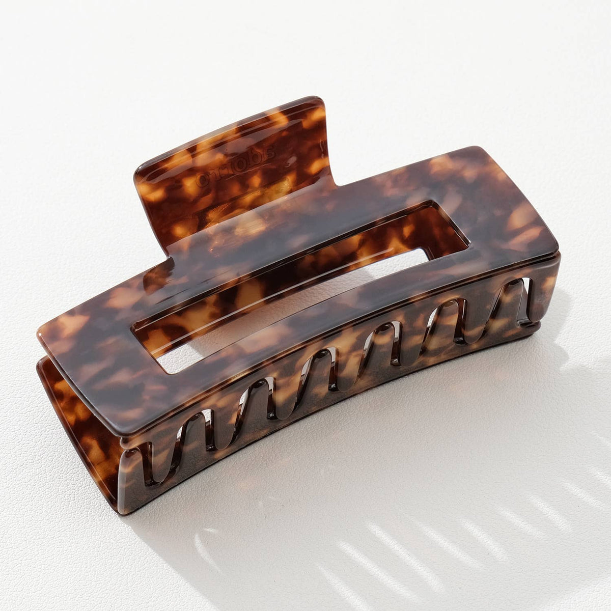 Large Deep Tortoise Square Claw Clip