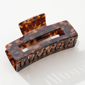 Large Deep Tortoise Square Claw Clip
