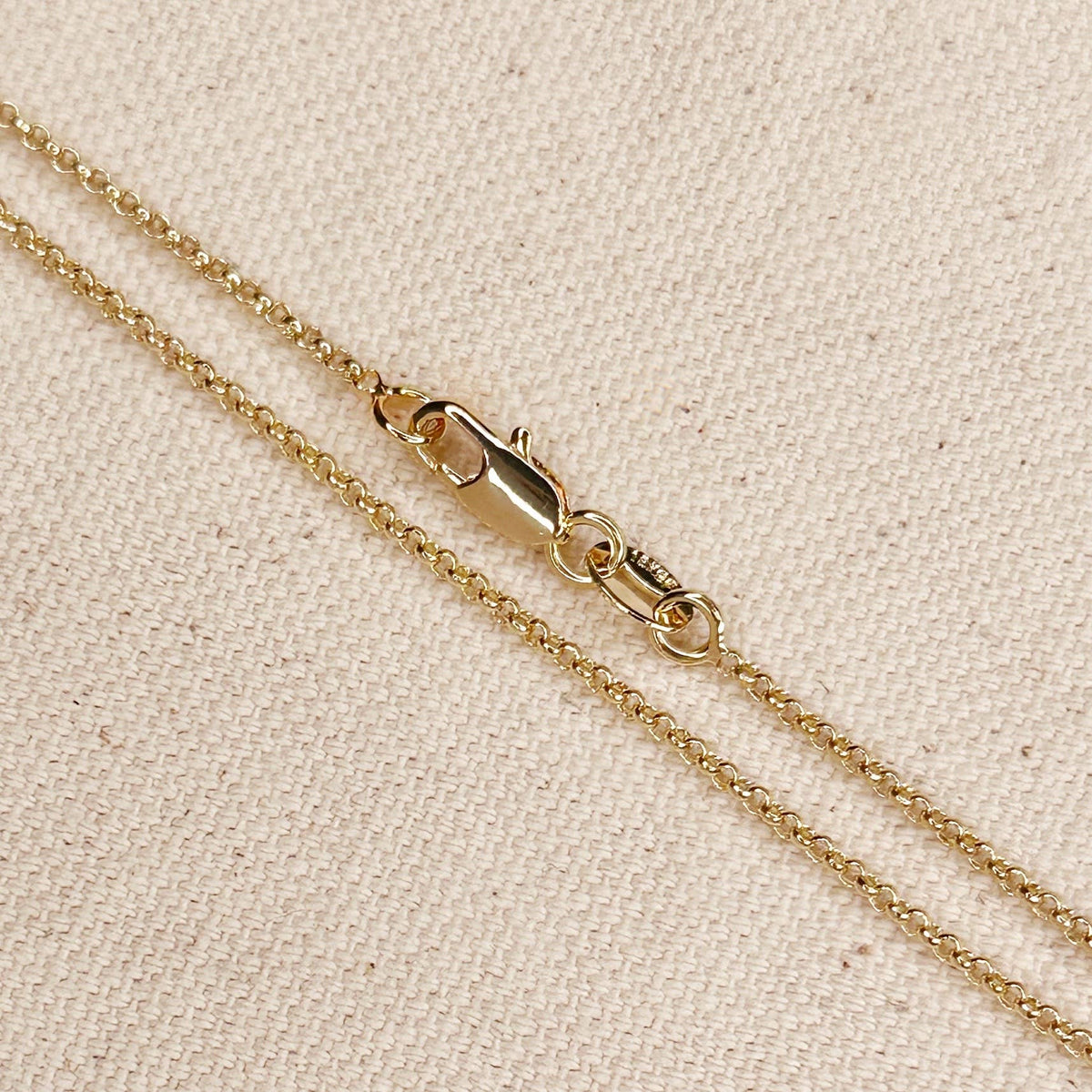 18k Gold Filled 1.5mm Rolo Chain
