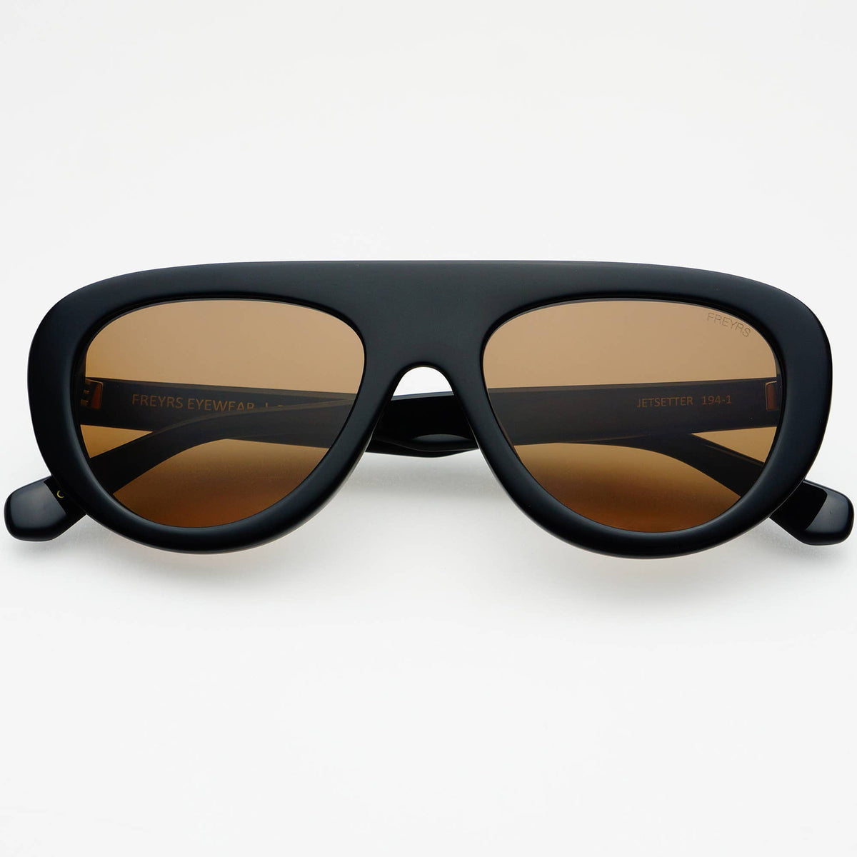 Jetsetter Acetate Aviator Sunglasses in Black