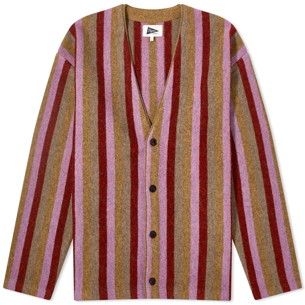 Kanoa Knit Cardigan in Red Multi Stripe