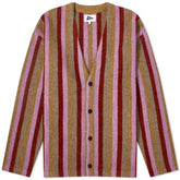 Kanoa Knit Cardigan in Red Multi Stripe