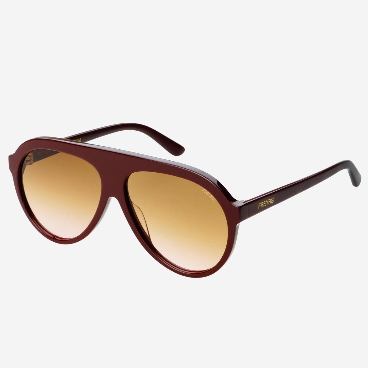 Maxwell Acetate Aviator Sunglasses in Burgundy