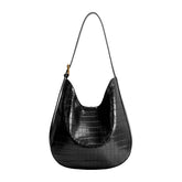 Stefanie Black Recycled Vegan Leather Shoulder Bag
