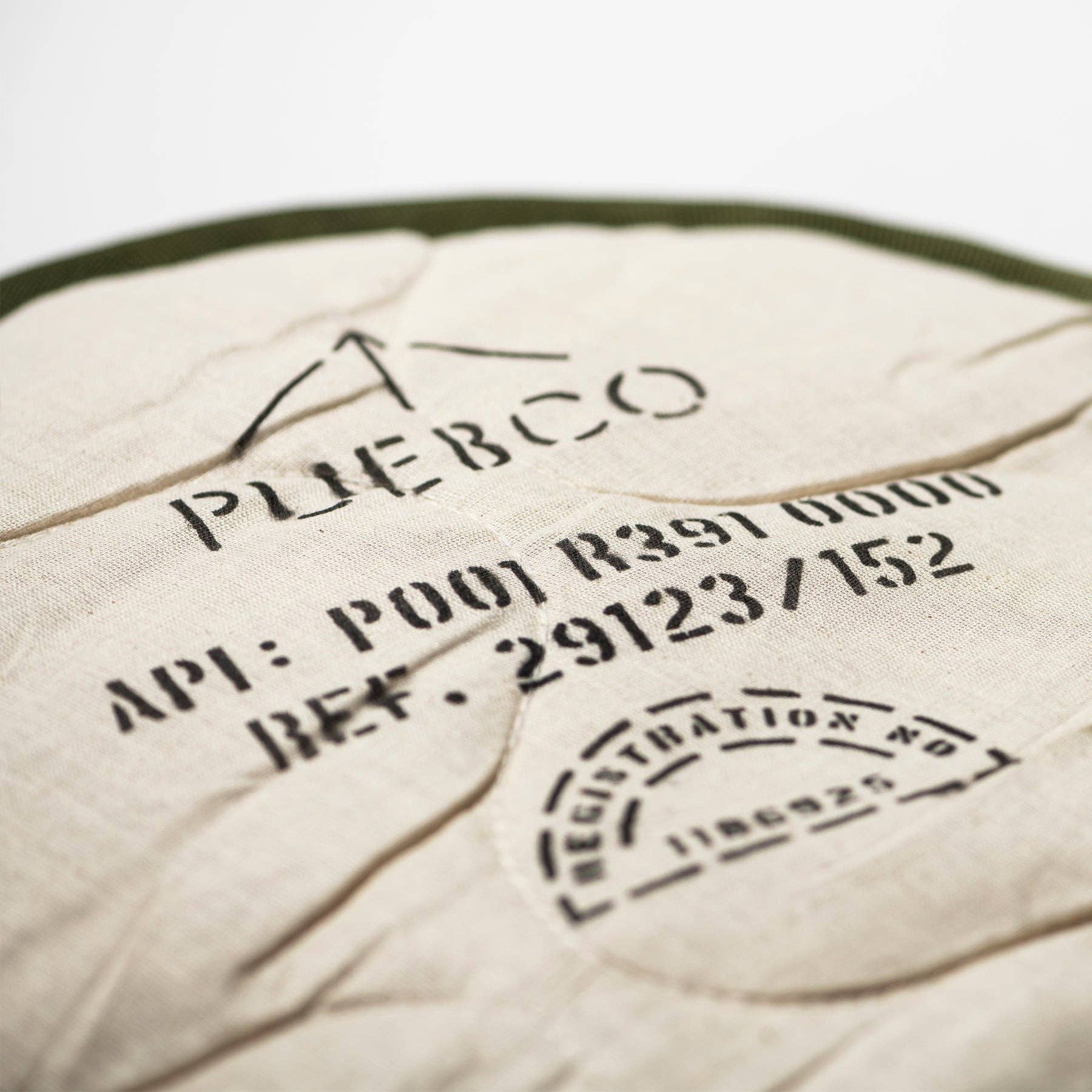 Quilted Olive Seat Cushion For Stool