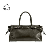 Rhonda Olive Recycled Vegan Leather Top Handle Bag