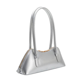 Dakota Silver Recycled Vegan Leather Shoulder Bag