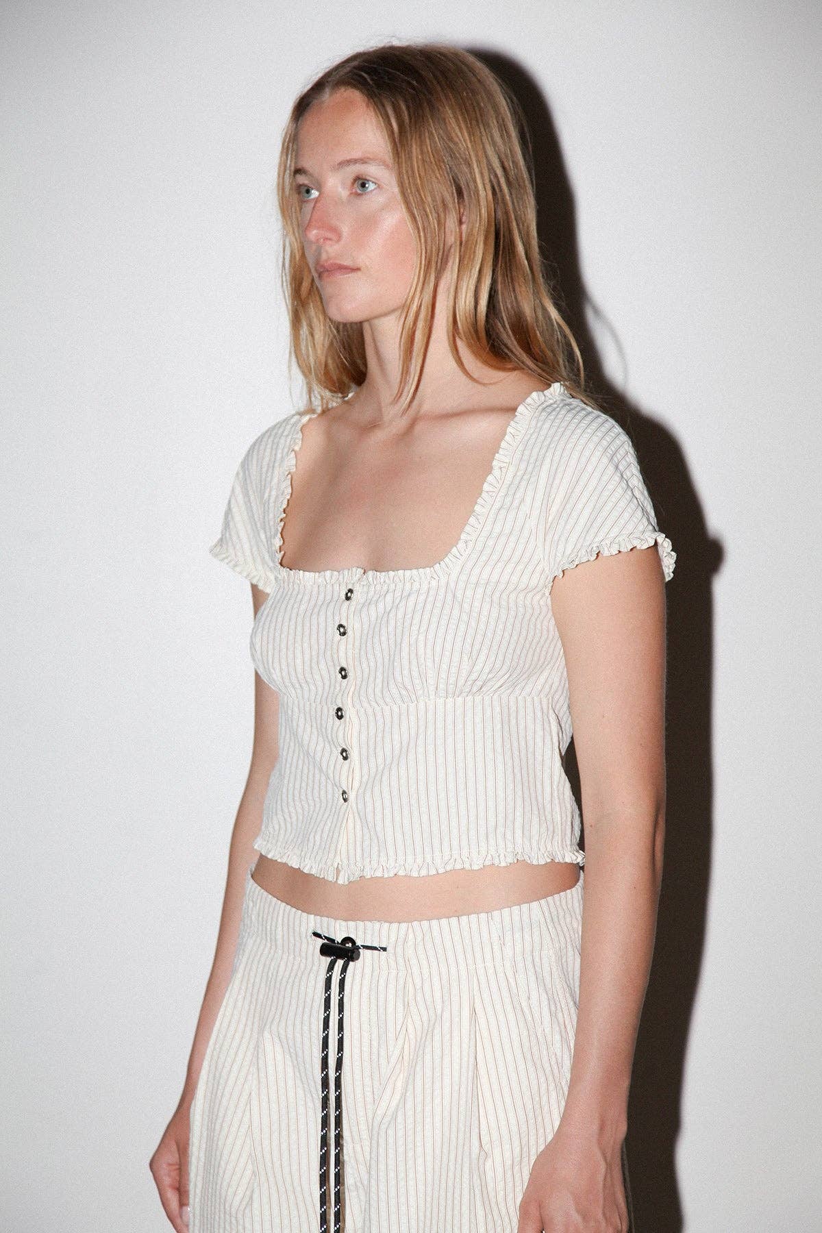 Meadow Top in Striped Natural