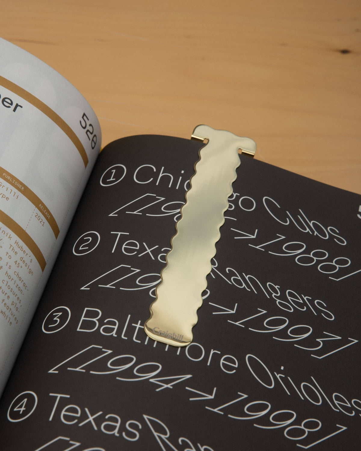 Perch Bookmark in Vapor Brass