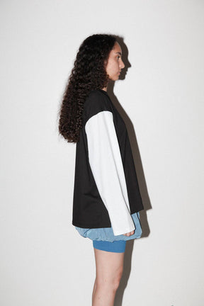 Contrast Box Tee in Black & White