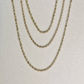 18k Gold Filled 4mm Rope Chain