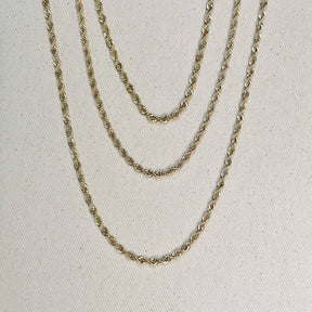 18k Gold Filled 4mm Rope Chain