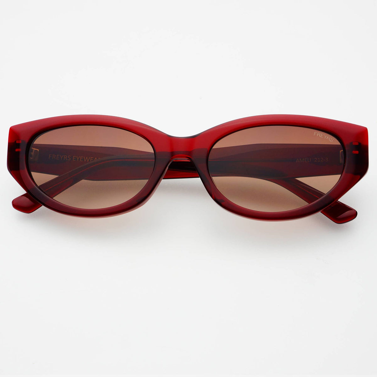 Ameli Acetate Cat-Eye Sunglasses in Red