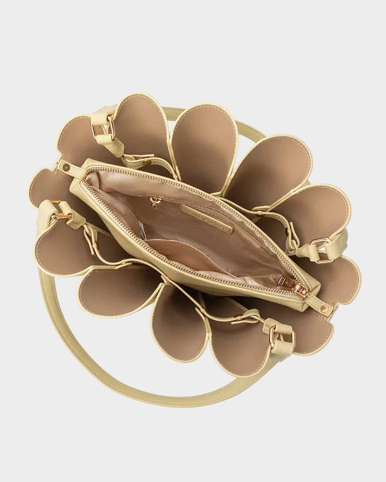 Shellie Yellow Recycled Vegan Leather Shoulder Bag