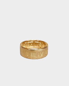 Gold Roman Numeral Band Ring in 18k Gold Fill