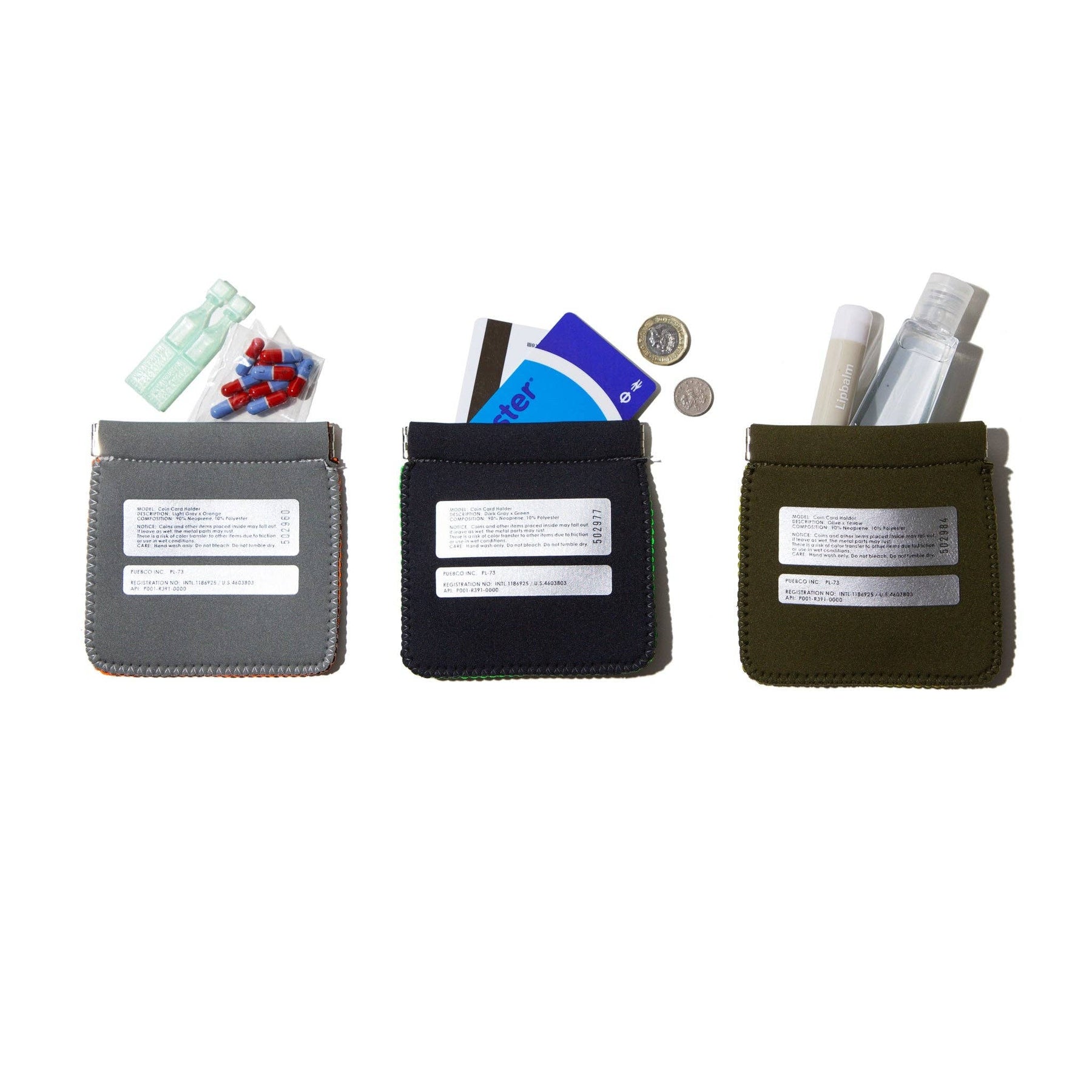Coin Card Holder in Light Grey