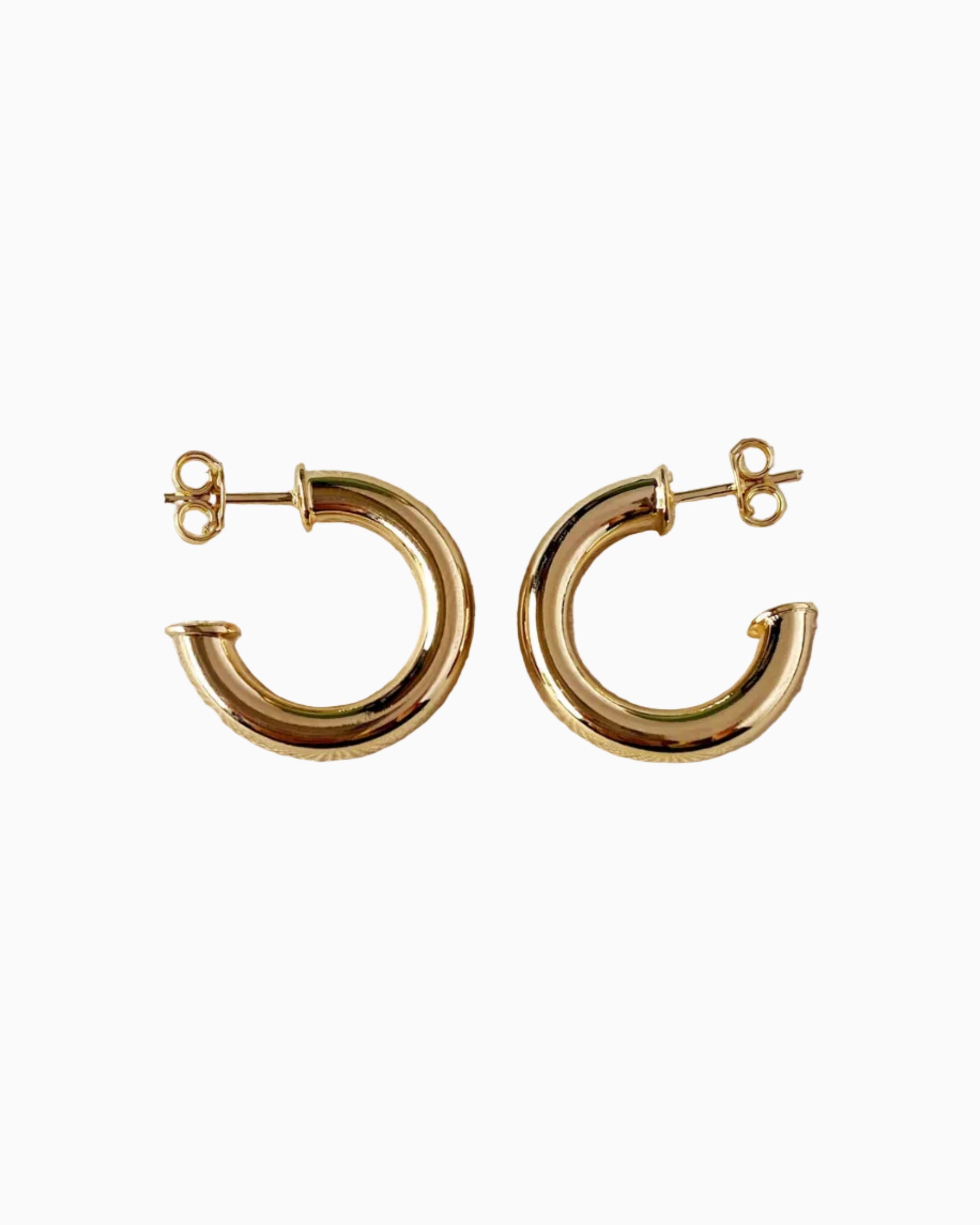 18k Gold Filled Half-Hoops Earrings