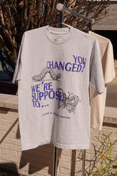 You Changed Tee in Heather Grey