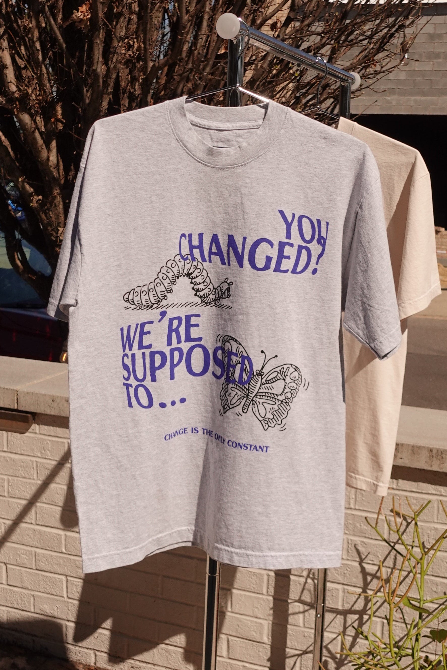 You Changed Tee in Heather Grey