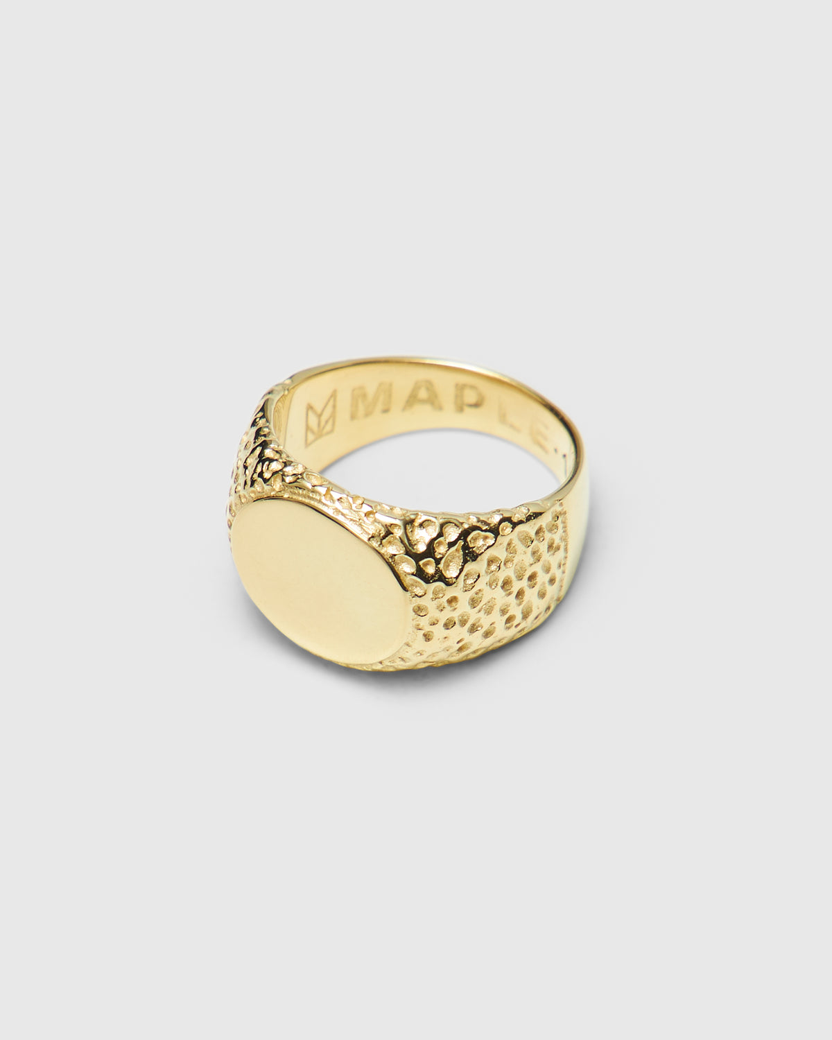 Nugget Ring in Silver 925/14K Gold