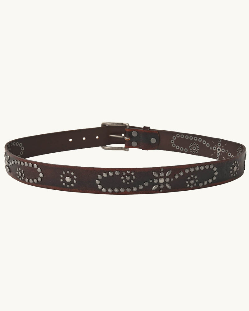 Studded Belt in Brown