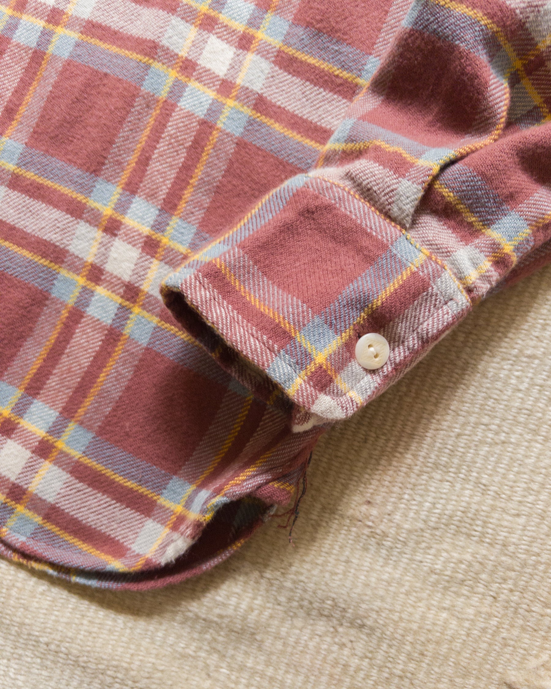 Washed Flannel Workshirt in Autumn Rust