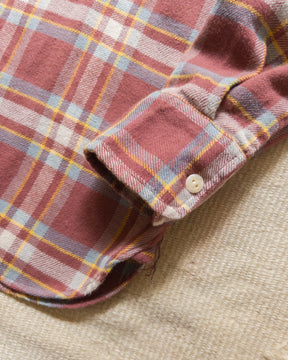 Washed Flannel Workshirt in Autumn Rust