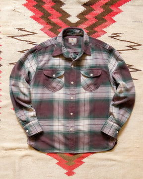 Washed Flannel Workshirt in Grizzly Shadow Plaid