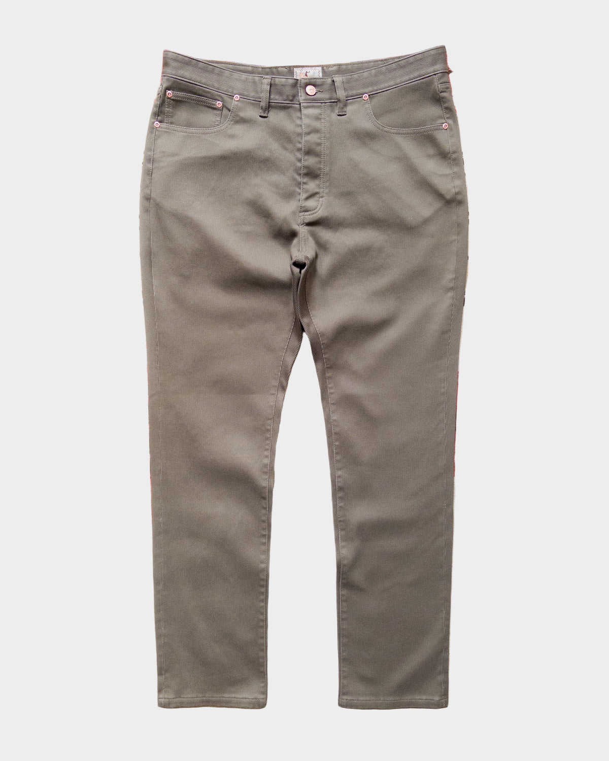 Bedford Cord 5 Pocket Pant in Faded Olive