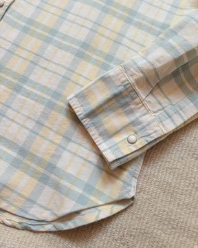 Oxford Cloth Pearlsnap Shirt in Sunflower Plaid