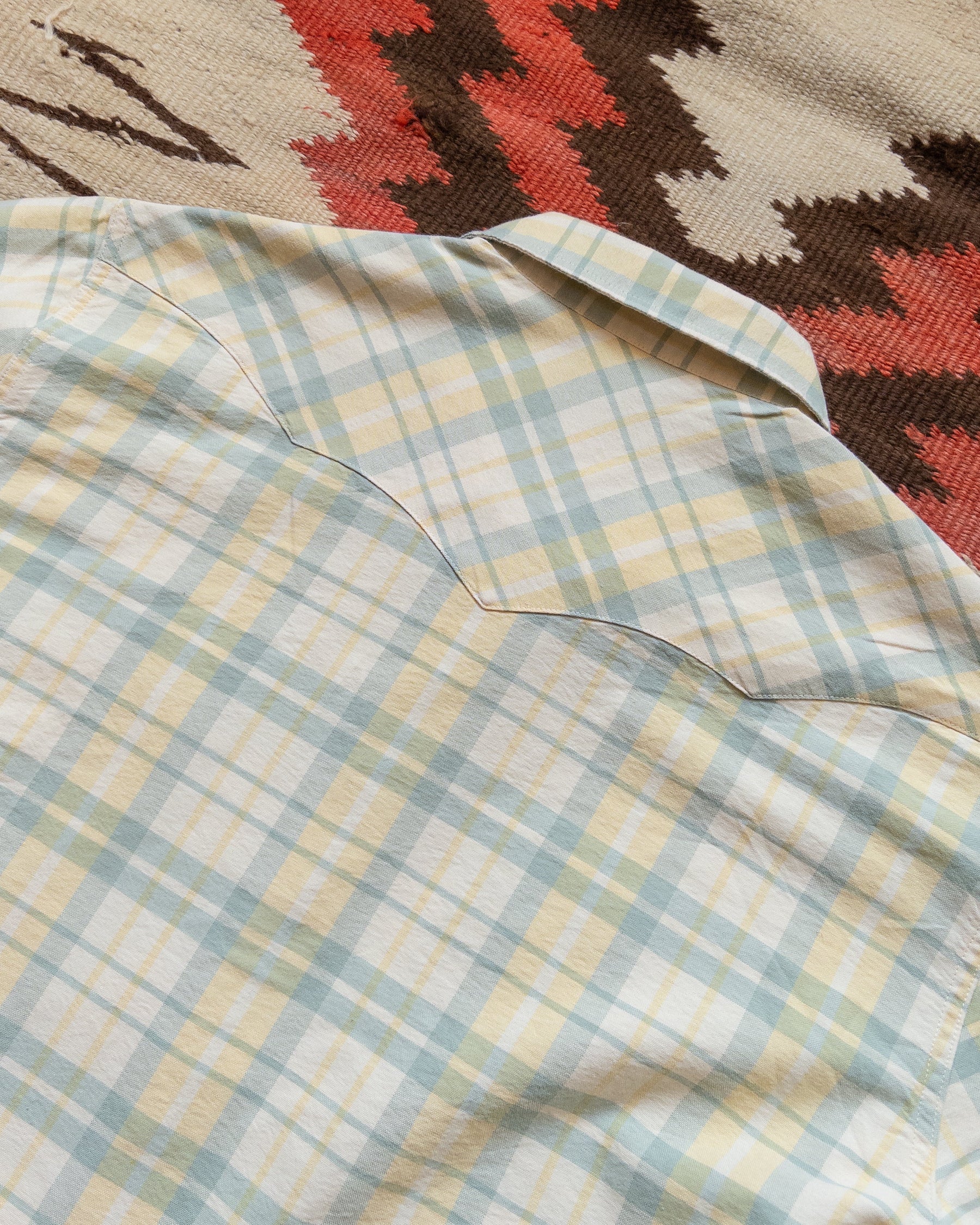 Oxford Cloth Pearlsnap Shirt in Sunflower Plaid