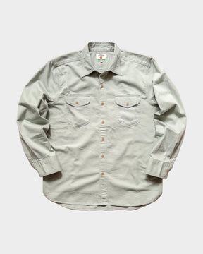 Cotton HBT Officers Shirt in Sage