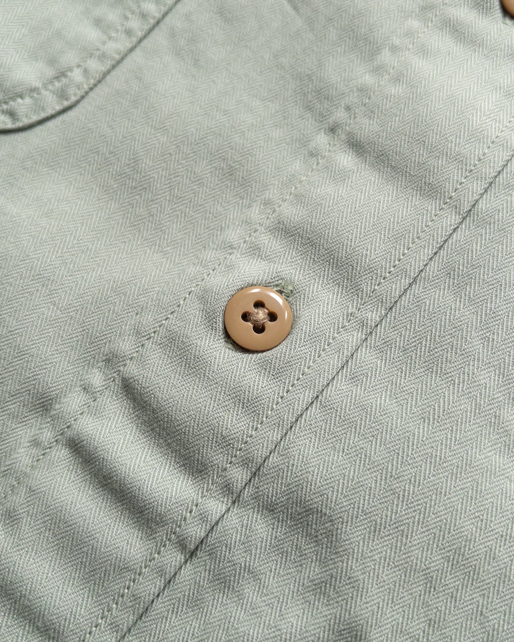 Cotton HBT Officers Shirt in Sage