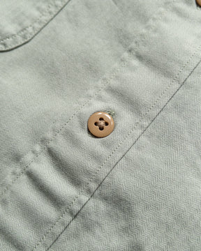 Cotton HBT Officers Shirt in Sage