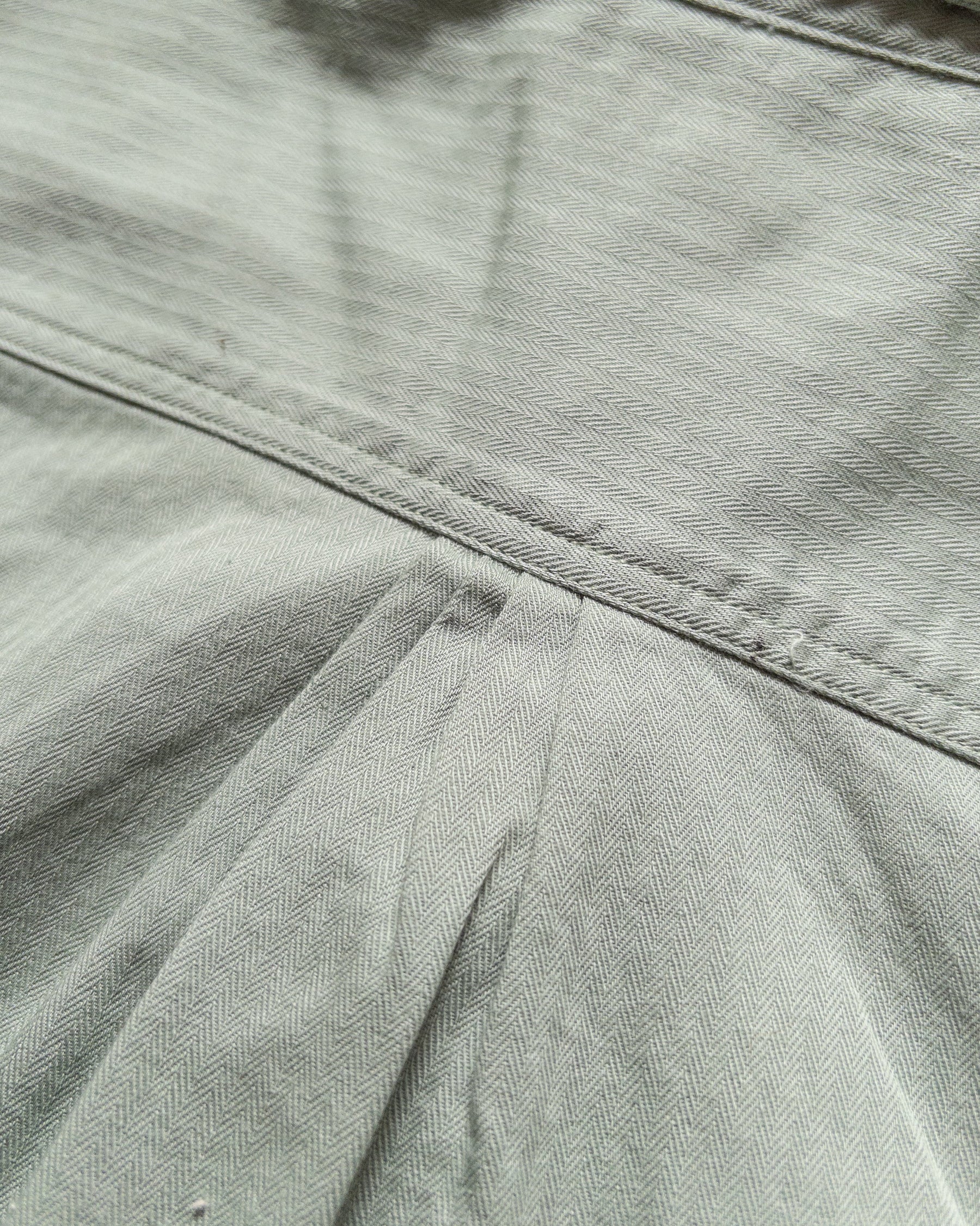 Cotton HBT Officers Shirt in Sage
