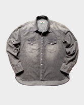 Denim Pearlsnap Shirt in Washed Black