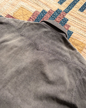 Denim Pearlsnap Shirt in Washed Black