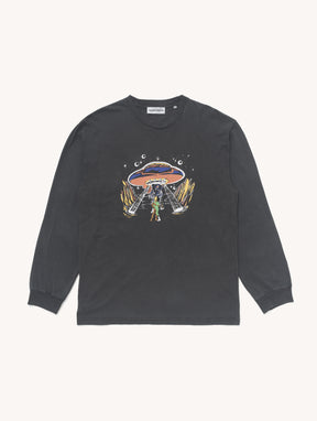 Cosmic Caress Longsleeve T-Shirt in Off Black