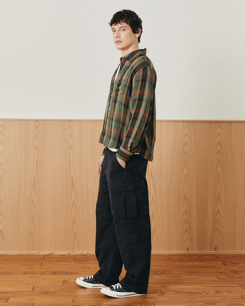 Homestead LS in Army Plaid