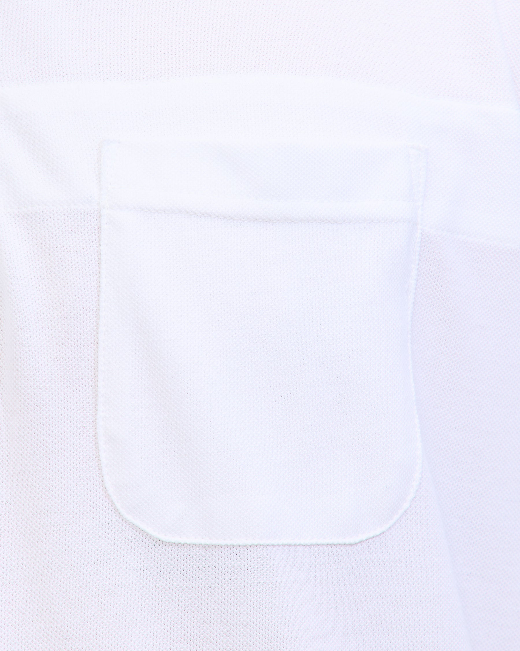 Polo Shirt in White Cotton Pique